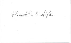 Franklin Sigler Signed Index Card WWII Medal of Honor Recipient - Picture 1 of 1