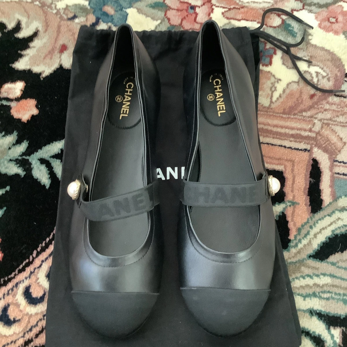 CHANEL Leather Mary Jane Flats for Women for sale | eBay
