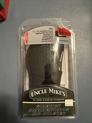 Uncle Mike’s Ambidextrous Hip Holster Sig Sauer,S&W,Springfield MD/LG Autos - Image 1 of 3