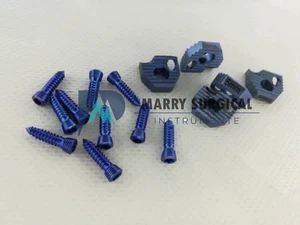 Cervical Cage Fusion Spine Titanium 5mm with Locking Screws set of 16 pcs - Imagen 1 de 3