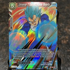 Universo 7 Saiyan Prince Vegeta TB1-004 SR Lámina Dragon Ball Super Juego de Cartas | Casi Nuevo - Imagen 1 de 12