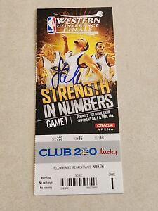 GOLDEN STATE WARRIORS STEVE KERR SIGNED TICKET 2015 WESTERN FINALS PROOF CURRY