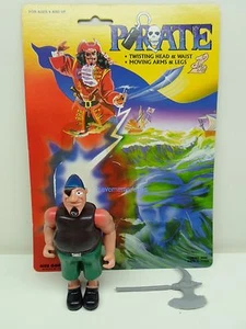 Pirate Action figure by Kids Goods DECKHAND with patch Complete cardback 1986 - Imagen 1 de 1