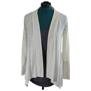 Vanity Lightweight Cardigan Womens Cream Open Front Long Sleeve Size S - Picture 1 of 10