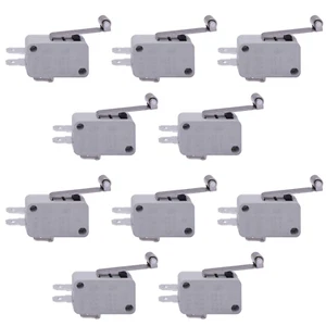 / 10Pcs SPDT 1NO/1NC Momentary Micro Switches Micro Limit Switch Metal Roller Le - Picture 1 of 6