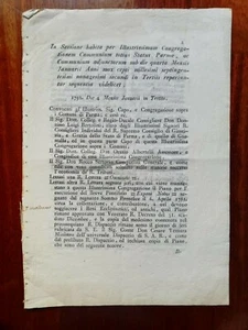 9653-DUCATO DI PARMA,4 GENNAIO 1792, CONCORDATO CON PIO VI DEL 1781-BENI ECCLES. - Imagen 1 de 4