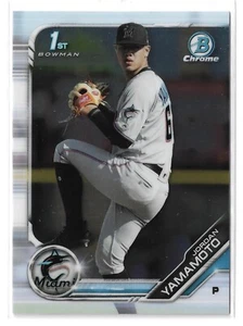 2019 Bowman Chrome 1st Bowman Jordan Yamamoto #BCP-203 - Miami Marlins - Picture 1 of 2