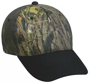 CAP - MOSSY OAK TREESTAND CAMO HAT WITH BLACK HUNTING VISOR 265IS-2501A - Picture 1 of 5