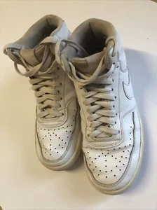 Nike Court Vision Mid Herren All White Athletisch Laufen Turnschuhe, Größe 7,5 - Bild 1 von 6