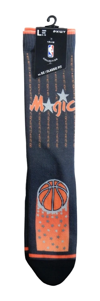 Orlando Magic NBA Large Mens Socks Fits 6-12 PKWY City Edition Crew Black HWC CE - Image 1 of 1