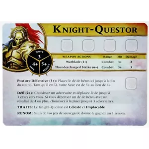WQ31 CARTE KNIGHT QUESTOR VF WARHAMMER QUEST SILVER TOWER BITZ - Imagen 1 de 1