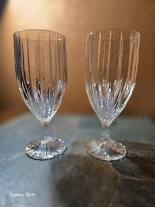 Mikasa PARK LANE Iced Tea Glasses Goblets 7 1/4" Set of 2 - Picture 1 of 3