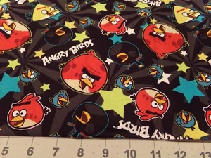 1 YD X46" VINTAGE ANGRY BIRDS STAR WAR/DAVID TEXTILES 2009-2013 COTTON #9268 - Picture 1 of 4