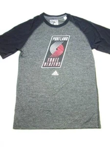 Adidas Youth Unisex Size S T-Shirt Gray Portland Logo Print Sportwear Athletic - Picture 1 of 8