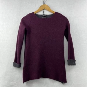 Maglione Pullover Nanette Lepore 100% Fine Lana Merino Borgogna Marrone Taglia S - Foto 1 di 10
