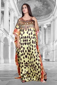 Sakhee Kaftans Women fashion silk kaftan maxi crystal embellishment dress - Picture 1 of 7