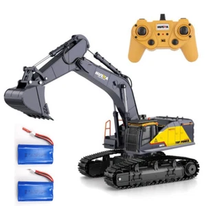 1:14 Huina 1592 RC Excavator Digger 2.4G 22CH with Diecast Metal Cab and Bucket - Picture 1 of 19