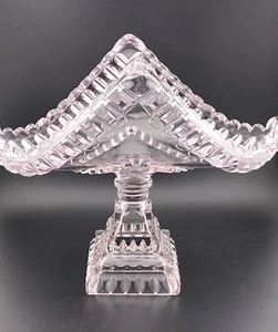 EAPG Adams Crystal Wedding U Shaped Glass Fruit Stand Antique - Picture 1 of 15