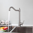 Kitchen Basin Faucet Nickel Brushed Deck Mounted Single Handle And Hole Mixer Taps