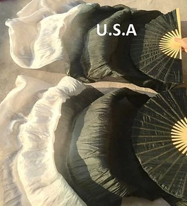 Bauchtanz Seide Fanschleier 100 % 1,8 m Top Qualität USA Store USA STORE - Bild 1 von 2