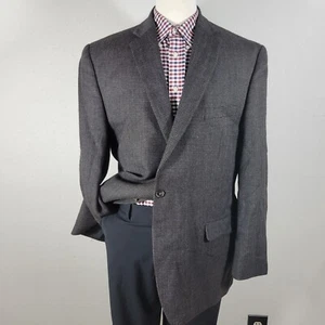 Chaps Herren Tweed Sport Mantel Blazer Zwei Knopf Braun Wolle Größe 46 L - Bild 1 von 14