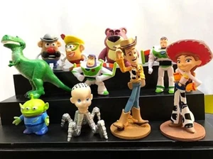 Toy Story Buzz Lighter Woody Jessie Figures Dinosaur Lotso Toy Cake Topper 10pcs - Picture 1 of 4