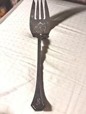 Antique Reed & Barton Silver Large Serving Fork - “S” monogram