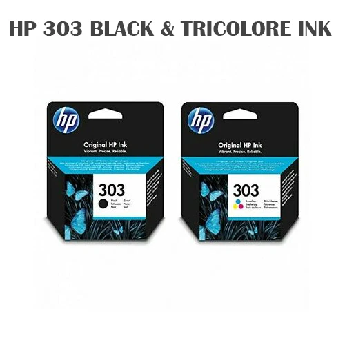 2 CARTUCCE HP 303 - 1 BK + 1 TRICOLOR ORIGINALI T6N02AE + T6N01AE - Imagen 1 de 1