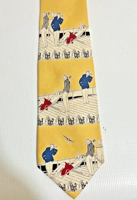 Polo de Ralph Lauren 60" x 4" 100% seda, hecho a mano, EE. UU., corbata para hombre Foto 1 de 4