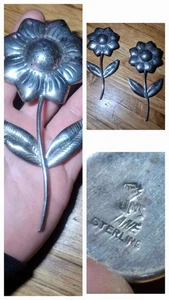 PAAR VINTAGE TANE ORFEVRES MEXIKO STERLINGSILBER BLUME PFEFFERETTE STREUER  - Bild 1 von 14