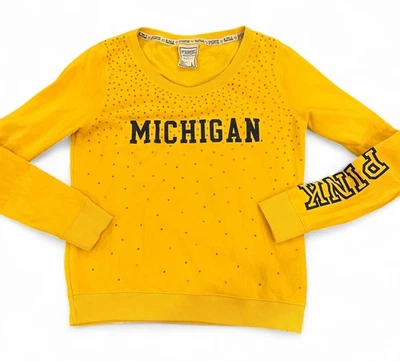 PINK® Victoria's Secret® con 5th & Ocean® Amarillo Manga Larga Michigan Talla L Foto 1 de 4