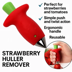 🍓 Strawberry Huller Remover – Easy Stem Corer Tool – Kitchen Gadget for Fruit - Picture 1 of 1