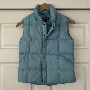 Lands End Down Puffer Vest Boy’s Small 7/8 in Teal Blue, Outdoor Hiking - Picture 1 of 8