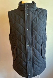 Banana Republic Quilted Puff Vest Men's Navy Blue Full-Zip Snap-Button -M - Picture 1 of 6