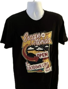 Lockdown Libs Escape to Florida Shirt Mens Large DeSantis Republican Trump Era - Picture 1 of 2