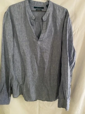 Perry Ellis 100% Linen tunic Women’s size XL soft blue beach travel wear - Image 1 of 4