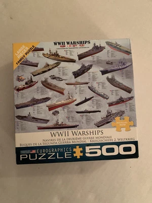 Eurographics WWII Warships. 500 piece jigsaw puzzle.  - Image 1 of 4