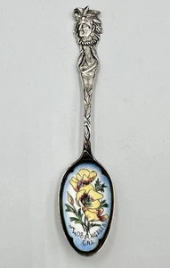 STERLING SILVER LOS ANGELES CA SOUVENIR SPOON INDIAN FIGURAL 16.1 GRAMS - Picture 1 of 12