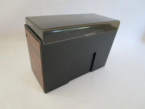 Vintage Hartzell Wood Grain Cassette Tape Storage Holder Case - 8 Jewel Cases - Picture 1 of 11