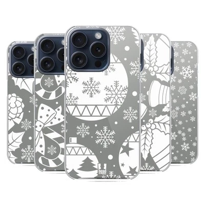 FUNDA TRASERA HEAD CASE DESIGNS COLECCIÓN NAVIDEÑA PLATEADA PARA TELÉFONOS APPLE iPHONE Foto 1 de 4