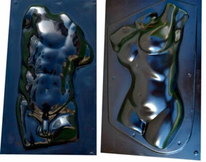 Antiguo MOLDES Hombre y Mujer Escultura Torso Hormigón Yeso Decoración SET 2 piezas D09 - Imagen 1 de 11