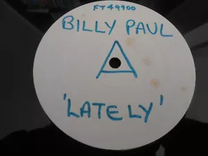 Billy Paul - "Lately / I Search No More / Sexual Therapy" W/L 12" Single PROMO - Bild 1 von 2