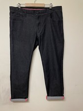 Rapha Fumer Tue Cycling Navy Blue Jeans Reflective logo 38x32 Selveges Rare