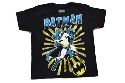 Batman Little Boys Batman Action Graphic Black Shirt New Size 4 - Image 1 of 4