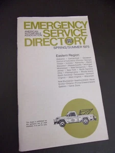 AAA Eastern Region Emergency 1975 Service Directory - Picture 1 of 4