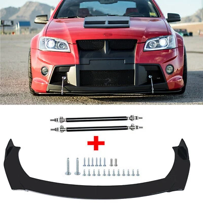 For Pontiac G8 G6 Car Front Bumper Lip Spoiler Splitter Body Kit Glossy Black Foto 1 de 4