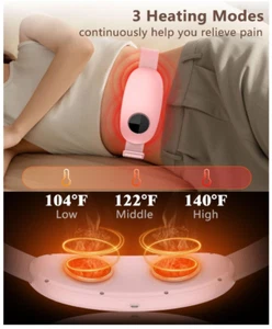 Cordless Massage Belt Electric Heated with Back Support Waist Vibration Massager - Picture 1 of 8