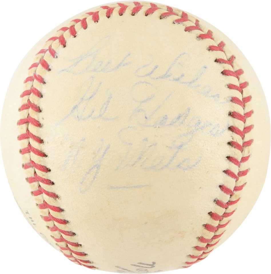 Gil Hodges Single Signed 1950's Official National League Baseball JSA COA - Image 1 of 4