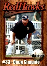 2008 Fargo-Moorhead RedHawks Team Issue #23 Doug Simunic Manager Baseball Card