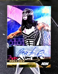 2025 AEW Upper Deck Penta el Zero M Gold Auto 1/1 Wrestling Card #50 Signed WWE - Picture 1 of 5